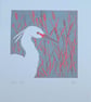Egret mini linoprint reduction  - Image 3