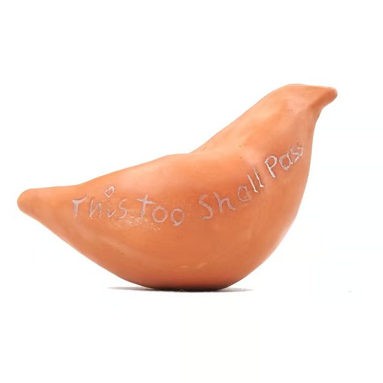 This too shall pass Bird sculpture stress relief and good vibes