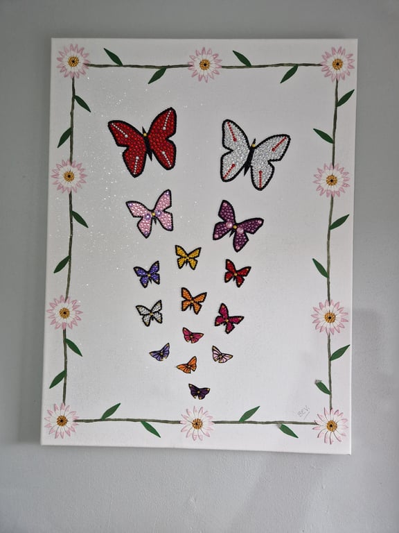 An explosion of butterflies. 