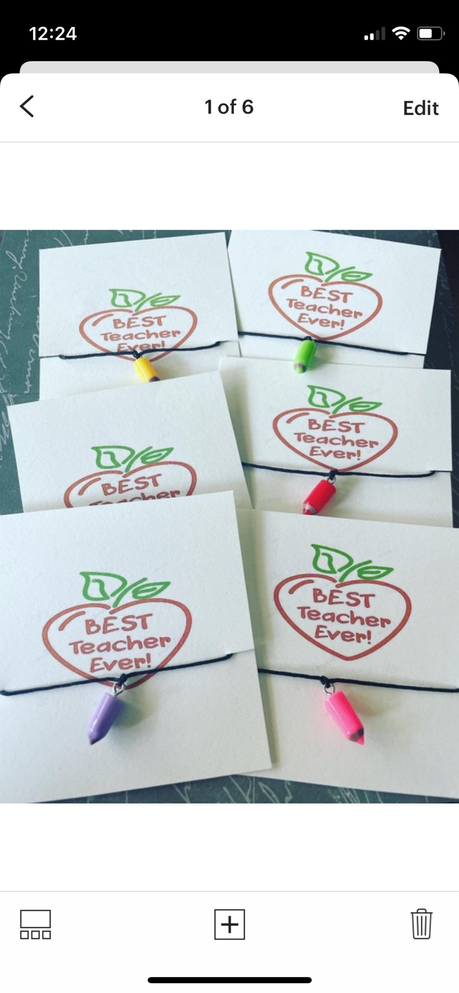 Best teacher gift end of term wish bracelet pencil charm randomly selected gift 