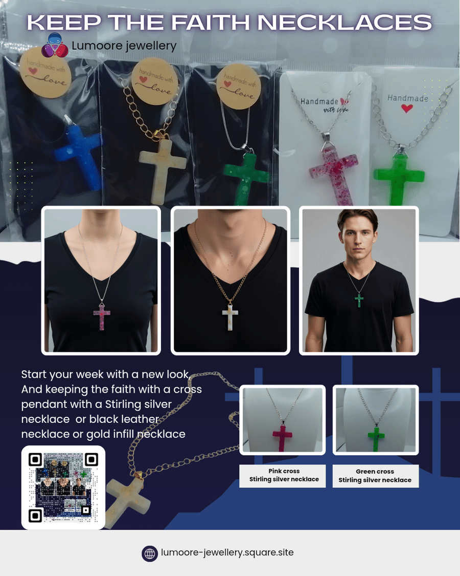Unisex cross pendant necklaces 