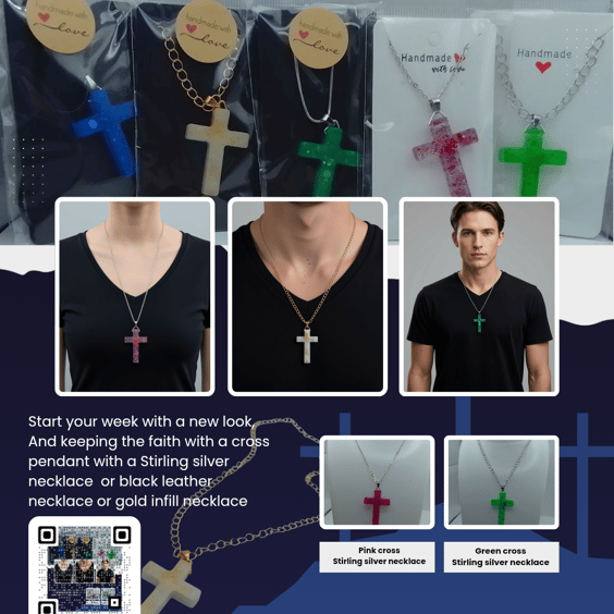 Unisex cross pendant necklaces 