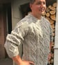 Made To Order, Hand Knitted Aran Sweater In Your Choice Of Colour And Size