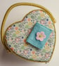 Heart shaped Sewing Basket and handmade Needlecase  - Image 1