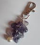 Fluorite heart cluster bag charm - Image 1