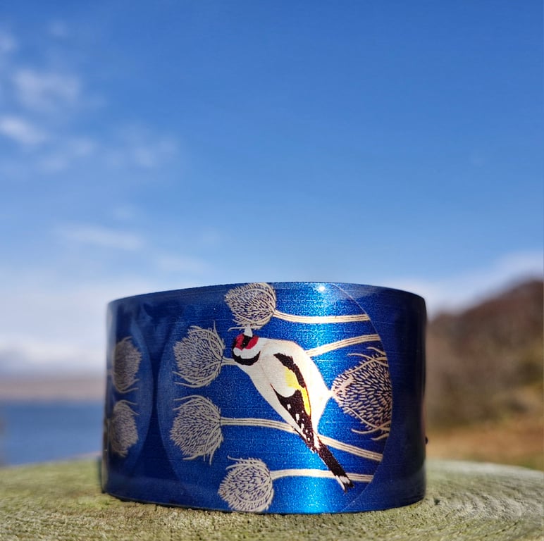 Goldfinch on Teasels Cuff 