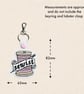 Sewist Keyring - Embroidered Needle and Thread Faux Leather Bag Charm - Image 3