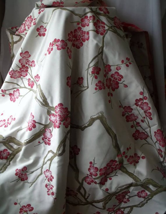 Dunelm mills blossom curtain fabric remnant, so... Folksy