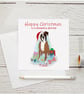 Boxer Dog Christmas Card-Personalised with any names,cute dog Christmas card - Image 2