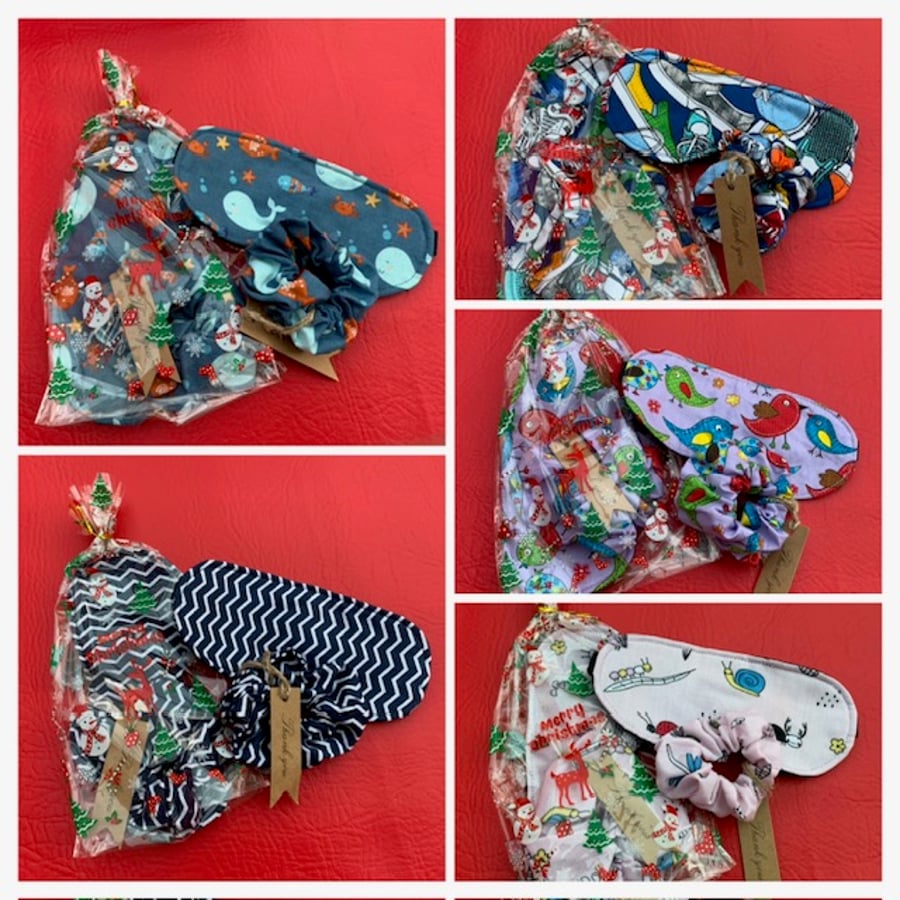 STOCKING FILLER! Sleep mask and Matching Scrunchie 