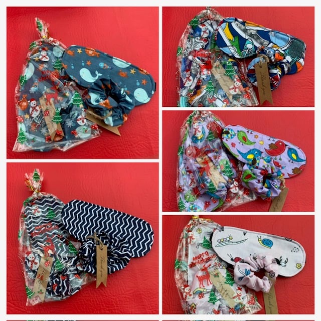 STOCKING FILLER! Sleep mask and Matching Scrunchie 