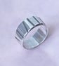 Silver Ring - Handmade Textured Silver Ring - Silver Band Ring - Image 4