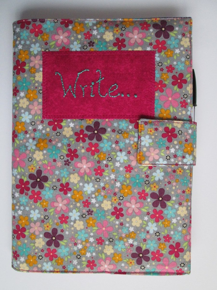 A5 Floral Reusable Notebook Cover