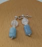 Aquamarine and Crackle Quartz Earrings - Image 2