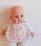Baby bib, New baby, patchwork, quilted bib, reversible bib, gift for baby girl - Image 4