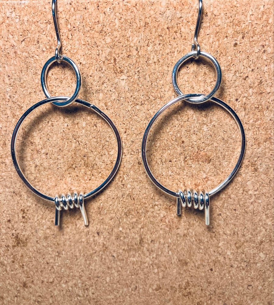 Barbed wire hoop deals earrings