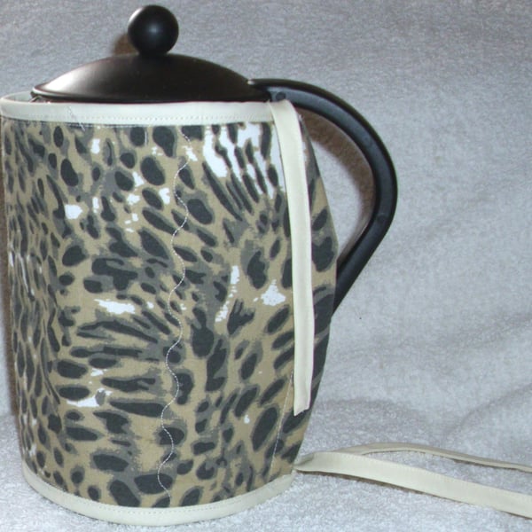 Leopard print cafetiere wrap