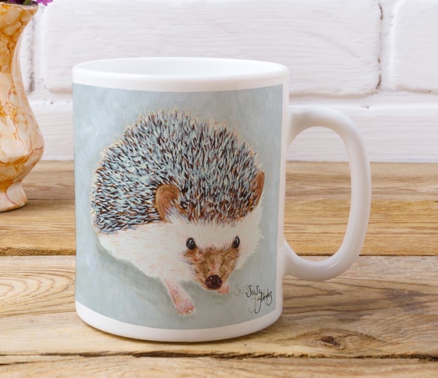 Hedgehog Mug, Pygmy Hedgehog, Hedgehogs by Artist Susy Fuentes