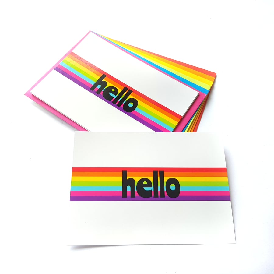 Set of 6 Rainbow Postcards