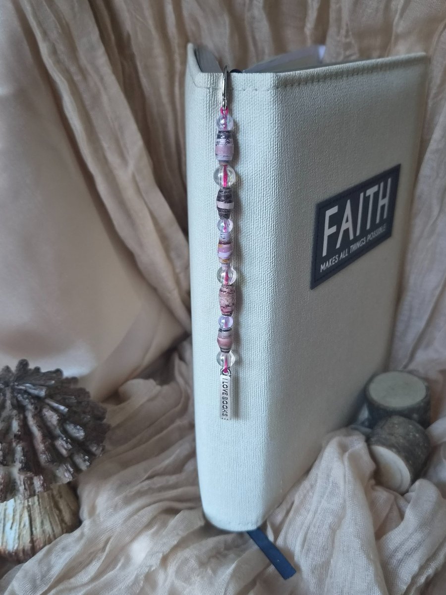 Pink Pearl beaded Bookmark (one of a kind!) 
