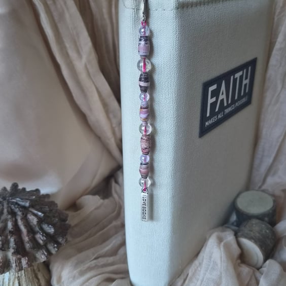 Pink Pearl beaded Bookmark (one of a kind!) 