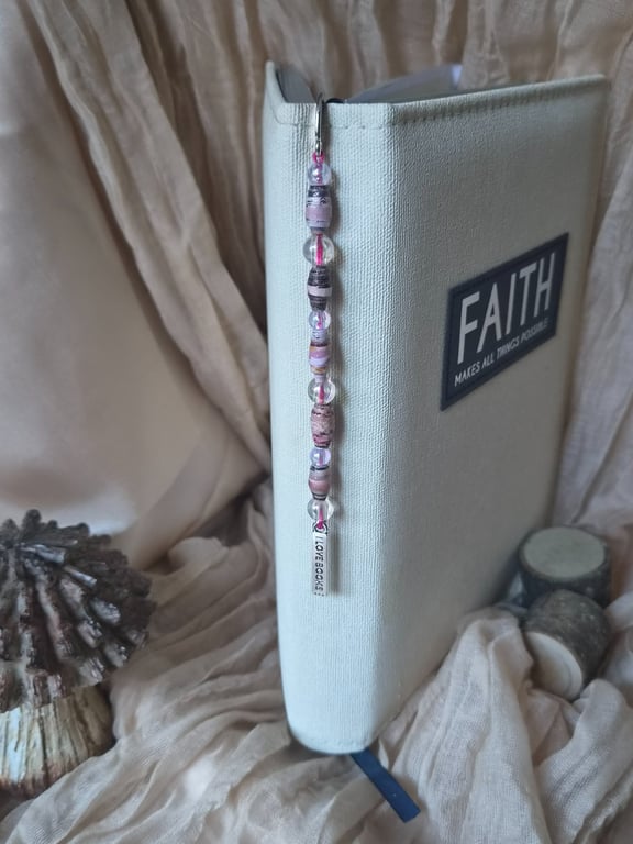 Pink Pearl beaded Bookmark (one of a kind!) 