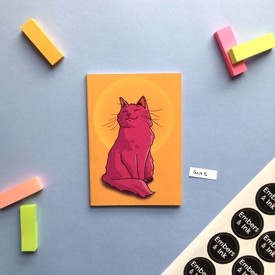 SLIGHT SECONDS SALE Sunset Cat A6 Notebook 'SUN 5'