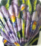 Purple iris, handpainted shell wall art.   - Image 4