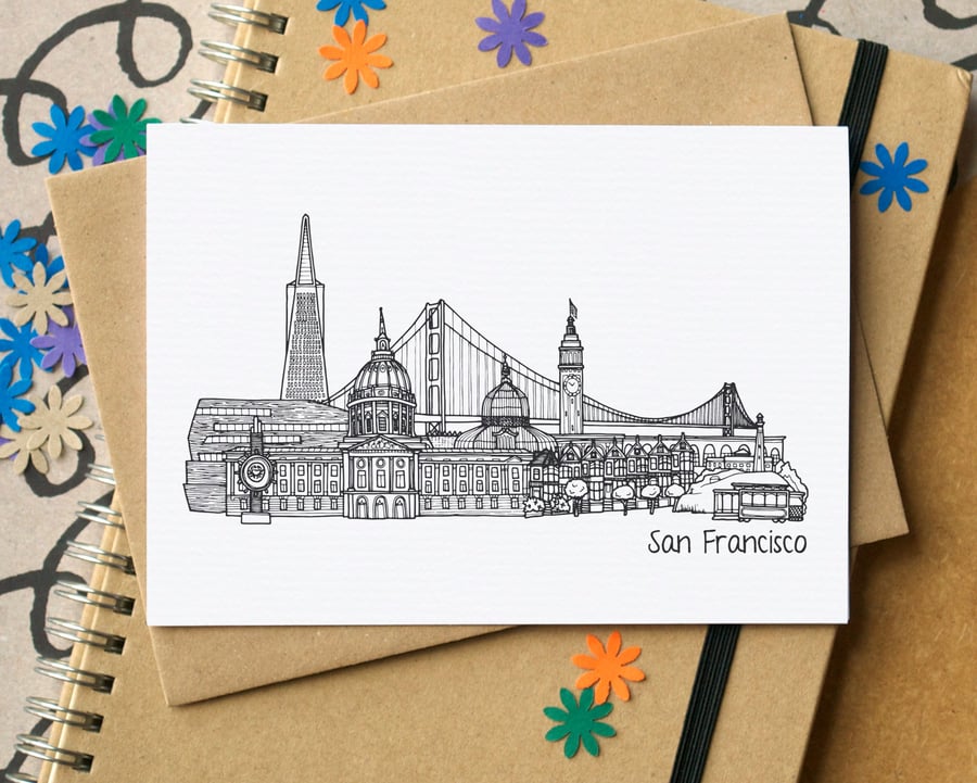San Francisco Skyline Greetings Card