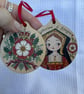 Tudor Rose Wooden Hanging Decoration – Tudor Christmas Ornament, British History - Image 5