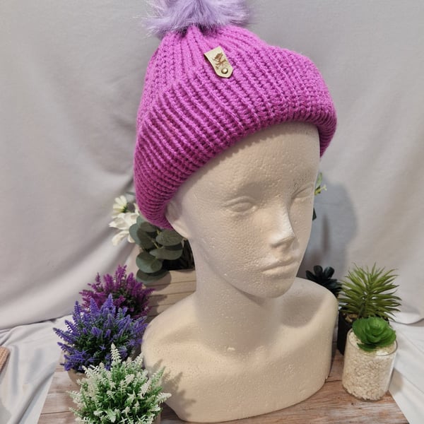 Child's Knitted Pompom Hat 
