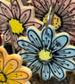 Handmade Stoneware Ceramic Flower Stake - Yellow with Bee - Image 5