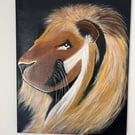 Lion Canvas Wall Art Original Royal Pride Cain