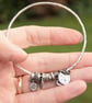 Sterling silver charm bangle - Image 4