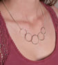 Hammered Five Circle Necklace - Image 2