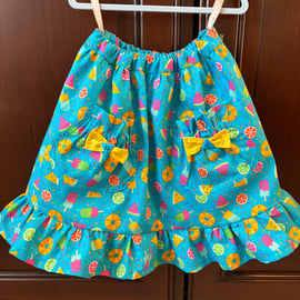 Turquoise Fruity Skirt