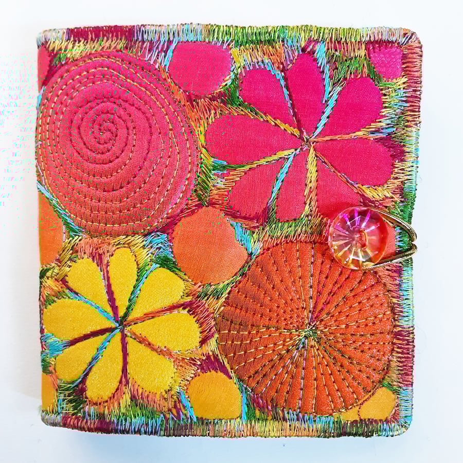 Needle Case for Sewing with Free Machine Embroidery 