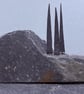Three Tiny Tall Stone Trees on a Stone Hill - Image 2