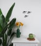 Puffin wall decoration, set of 3 flying miniature birds, wooden hand painted. - Image 6
