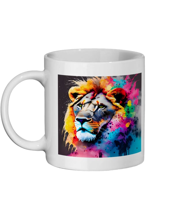 Watercolour Lion 1 - Bright, Vivid Wildlife Mug