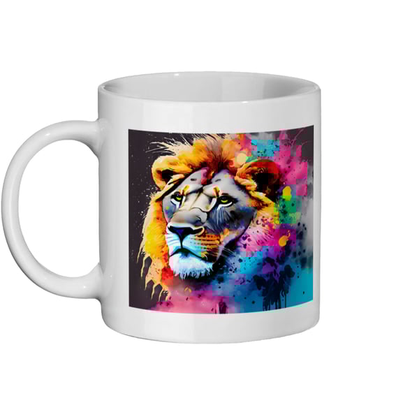 Watercolour Lion 1 - Bright, Vivid Wildlife Mug