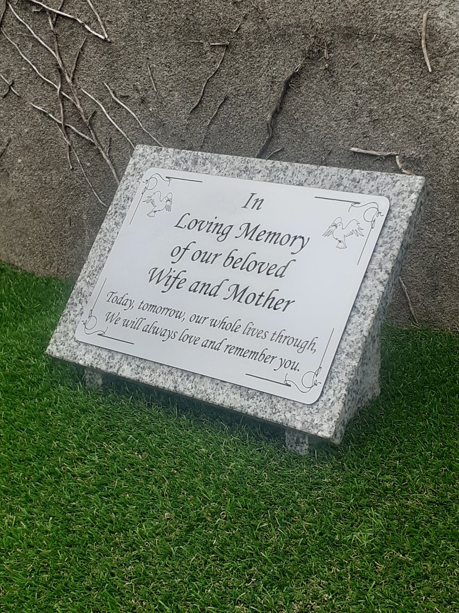 Personalised Granite Memorial Marker Gravestone Memorial Stone Slanted Grave Sto