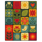 309 - Folk Hearts and Garden Quilt style Sampler Cross Stitch Pattern(PDF Chart)