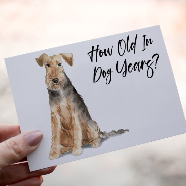 Welsh Terrier Dog Birthday Card, Dog Birthday Card, Personalized Dog Breed