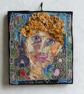 Textile portrait - folk art - eco gift - wall hanging - ready to hang - Image 5
