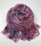 Feather weight cashmere scarf-shawl with Indigo 