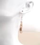 Healing Crystal Drop Earrings with Glass and Wood Bead and Yellow Brown Jasper  - Image 1