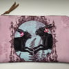 Pink hares zip pouch