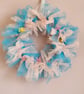 Blue and Pink Tulle Wreath 
