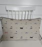 Sophie Allport cats  Cushion Cover with Black Piping
